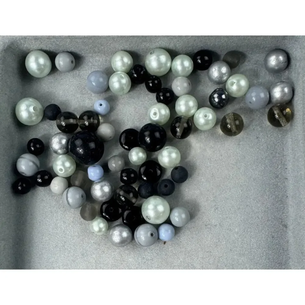 Assorted Faux Pearl Beads of Various Shapes Sizes and Colors
